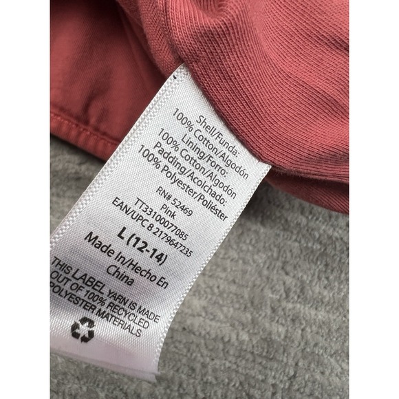 Time and Tru Jacket Womens Large‎ Pink Full Zip Quilted Cotton Pockets - Picture 13 of 14